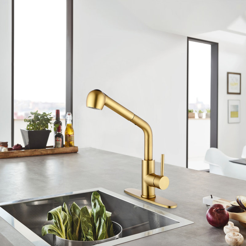 Utility Sink Faucets Single-Handle Pull-Out Laundry Faucet With Dual Spray Function Spot Resistant