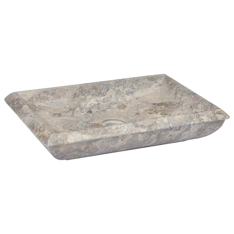 Borough Wharf Treadway 500mm L x 350mm W Marble Rectangular Sink, Grey