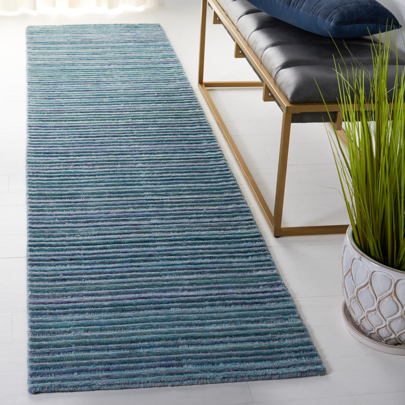 Tapis turquoise Elements 701, Tapis de couloir 2 pi 3 po x 9 pi