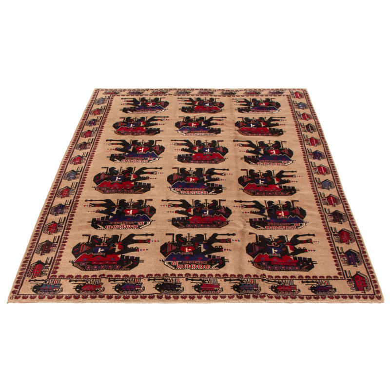 Tapis brun clair Isolde 6 pi 9 po x 9 pi 5 po