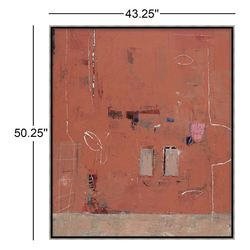 «Neo Terracotta 2» par Studio L57 Affinity - reproduction de cadre flottant sur toile, H 50,25 po x l 43,25 po