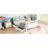 White Twin Platform Bed For , Low Profile Design, With Storage Drawers And Fence - Style Headboard, A Relaxing Sleep , Color, 2 Drawers, Profile, Stylish ' Space-1265875155
