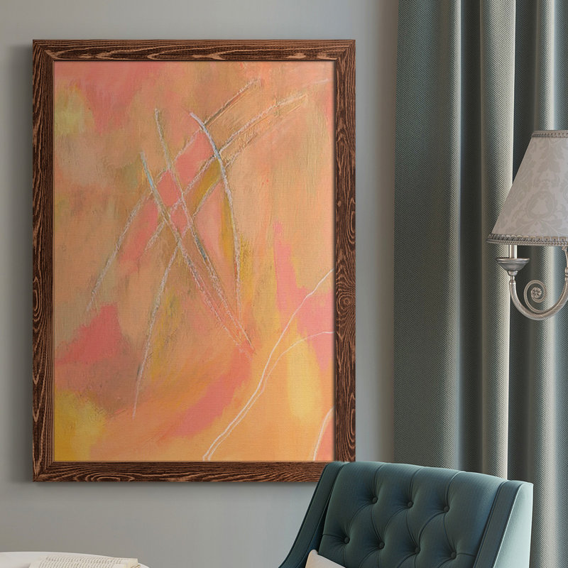 «Peach Bliss IV», reproduction d'art sur toile simple, Érable, H 43,5 po x l 31,5 po x P 1 po