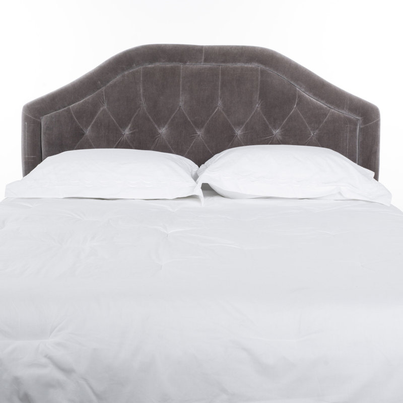 Lemaster Upholstered Panel Headboard, Gray, Queen