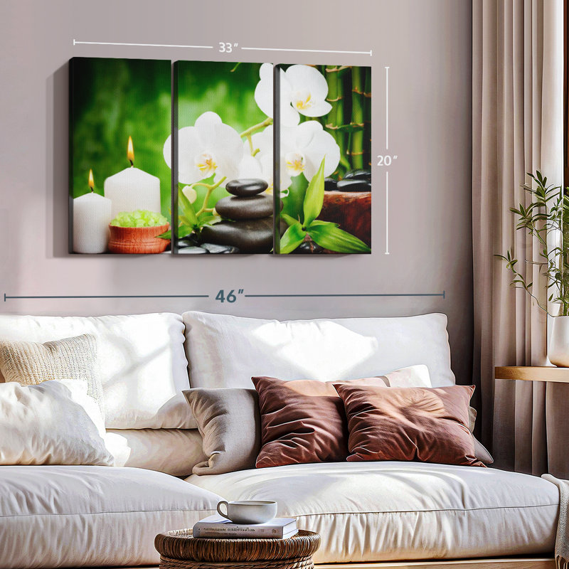 Nature " Spa " 3 - Pieces, 33" H x 20" W