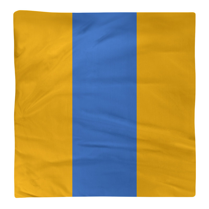 Serviette de l’université la ours, Doré / bleu / doré, H 22" x l 22" x P 0,25", Polyester sergé