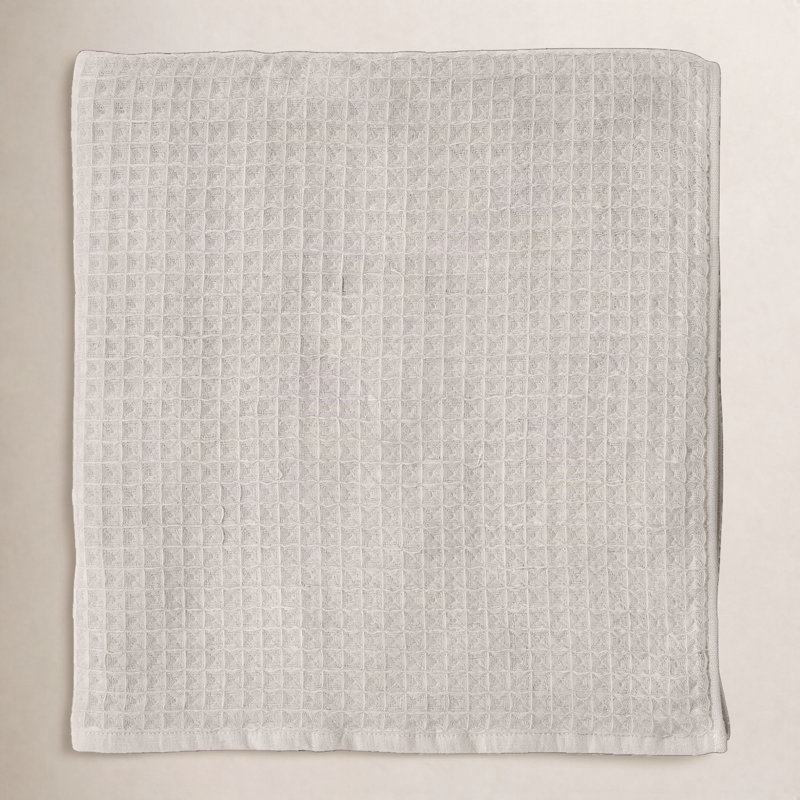 Serviette de bain 100% coton Waffle Twist, Lin, Bath Towel - 1 Pack