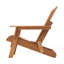 Chaise Adirondack pliante en bois surdimensionnée avec dossier et siège pré-assemblés, chaise de patio en bois pour patio