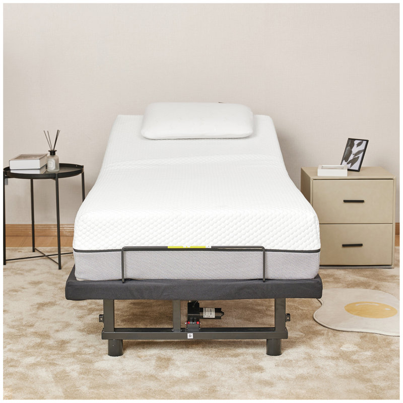 Base de lit réglable avec tête et pied inclinable, moteur simple, taille très simple, taille TG