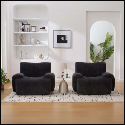 Wide Modern Upholstered Oversized Accent Chair