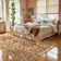 Kaldi Washable Area Rugs for Living Room Boho Non Slip Soft Floral Indoor Floor Carpet for Room