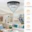   Plafonnier encastré 6 lumières avec lustre en cristal noir 20 "-567990638