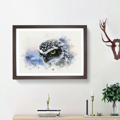 Owl in Nepal in Abstract - Picture Frame Graphic Art Print