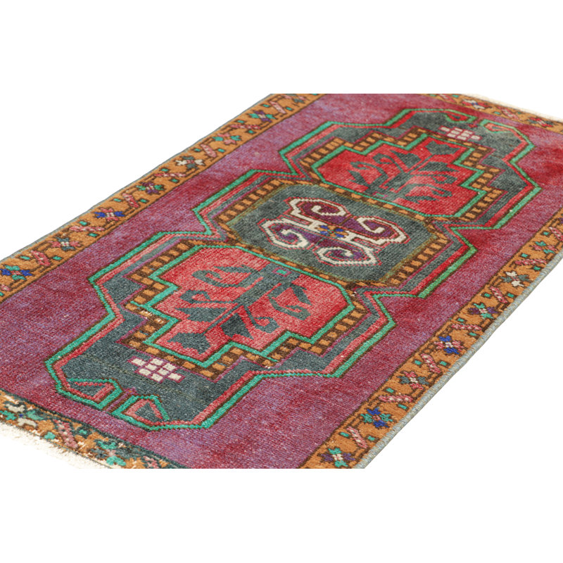 One-of-a-Kind 1'8" X 3'1" Hand Knotted Area Rug