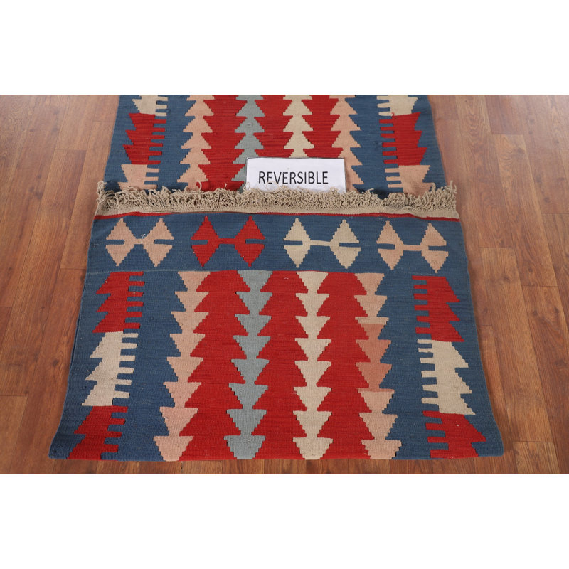 Tapis géométrique Kilim 3 x 11
