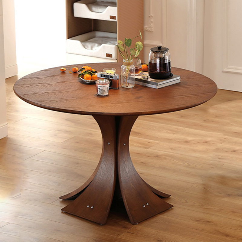 Elegant solid wood dining table, 29.13"H x 51.18"L x 51.18"W