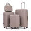 14"/20"/24"/28" 4 pcs/set in PP Spinner Wheel Luggage, Carry on Suitcase, Iron Pull Rod, Combination Password Lock, 14" Cosmetic Case