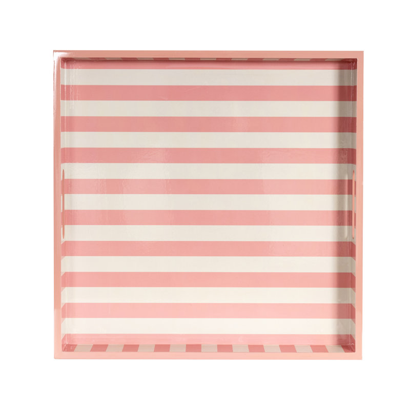 Rose Stripe Tray -Wayfair, Pink