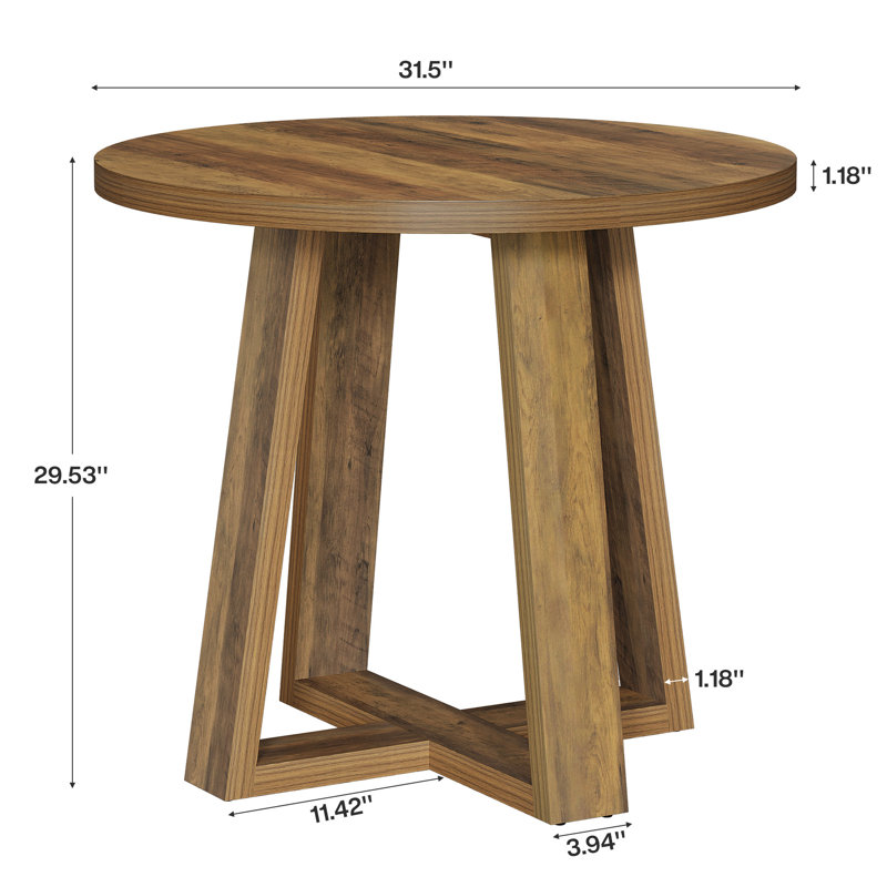 Round Dining Table, Brown