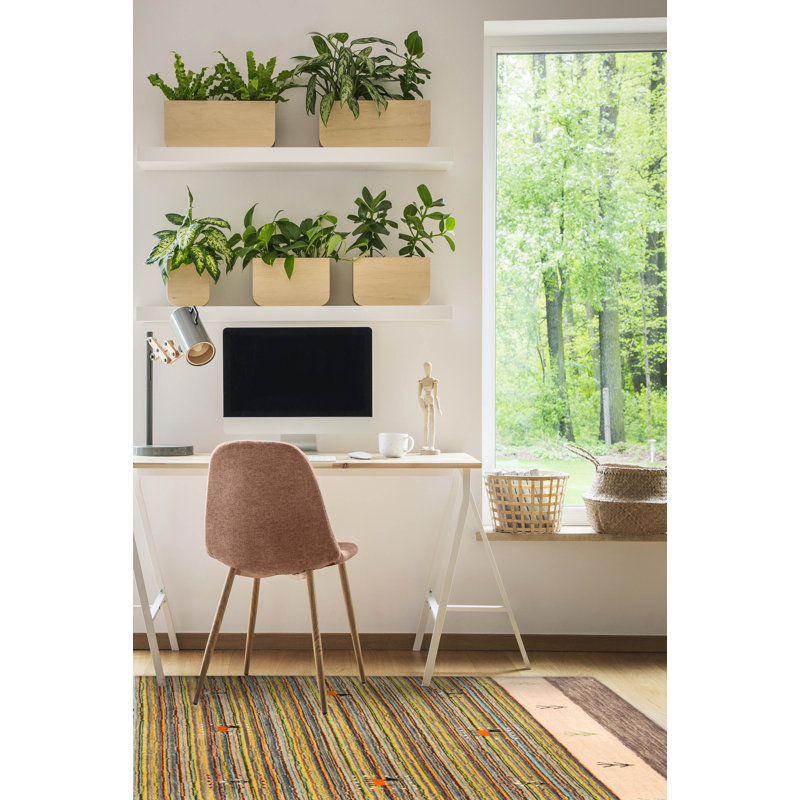 Kashkuli Gabbeh Green Rug 4'0" x 5'10"
