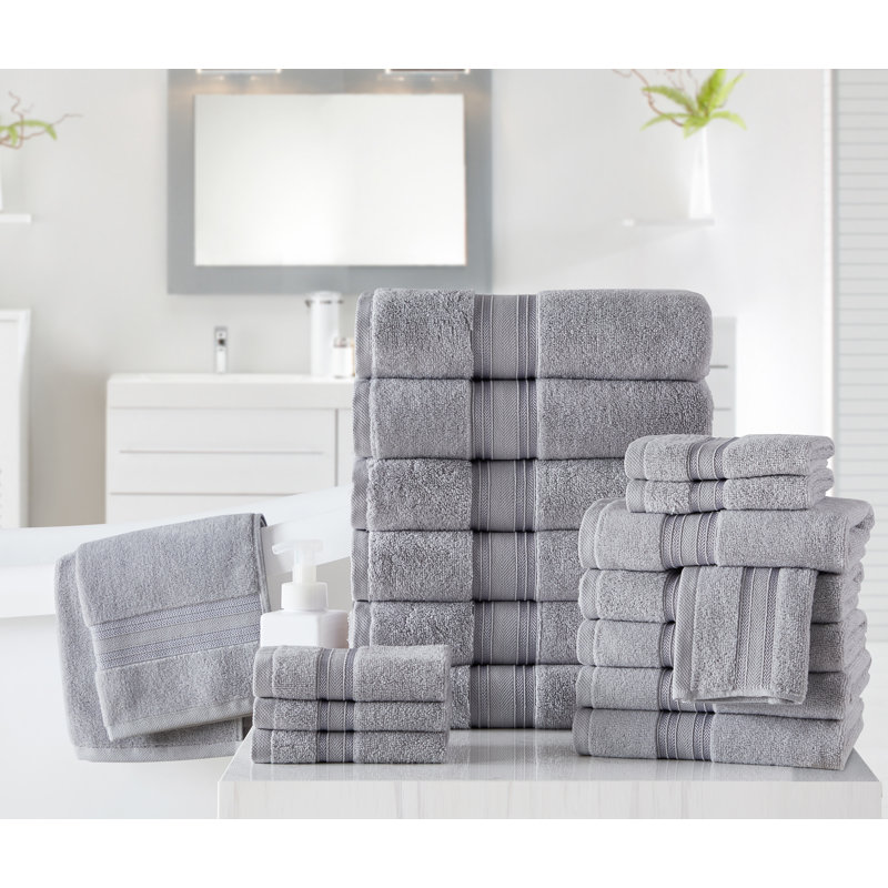 18-piece Cotton Towel Set, Lunar Rock