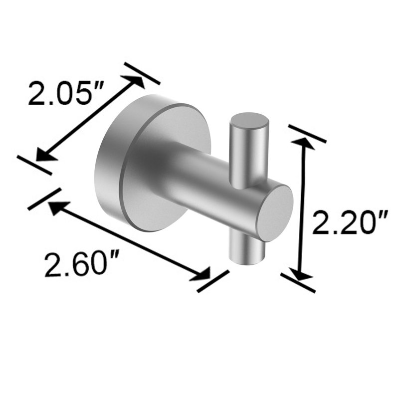 Wall-mounted bathroom towel hooks made of high quality materials, Gray