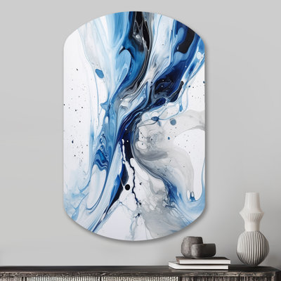 Chryel - Abstract Asymmetrical Metal Wall Decor, Modern Cylinder Metal Art Print