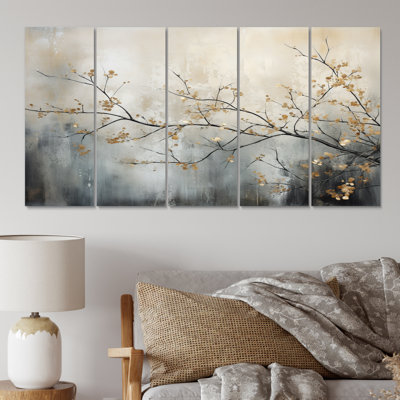 Arbre, impression éthéréale sur toile 5 pièces