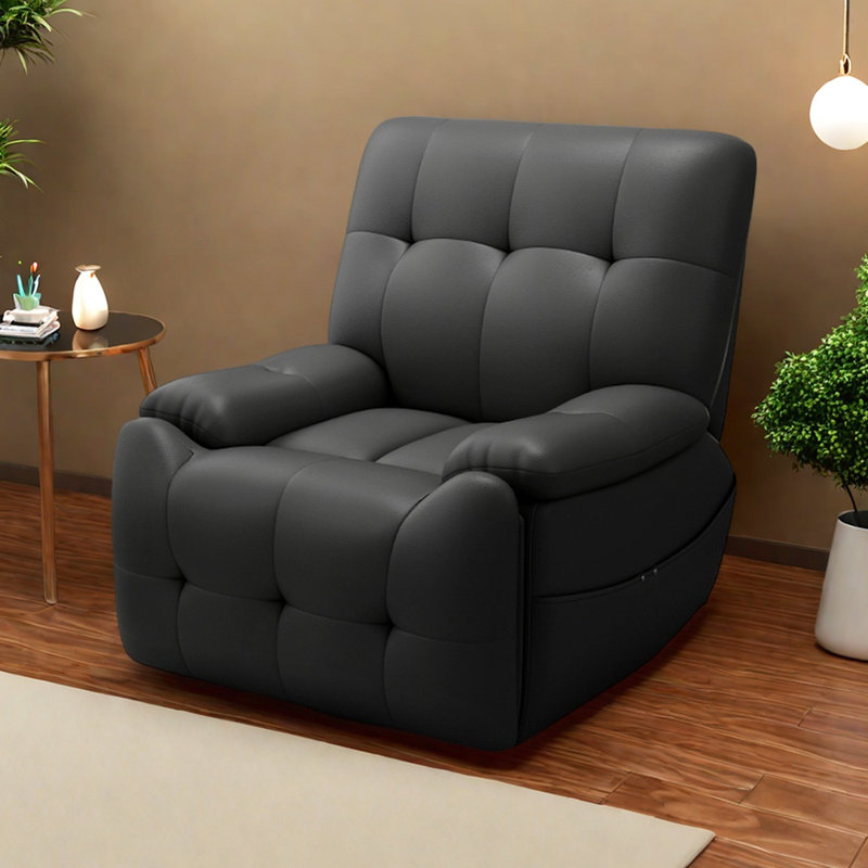 Fauteuil inclinable ergonomique réglable Fincham avec poches de rangement, Noir