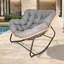 Chaise berçante en osier pour l'intérieur-711491271