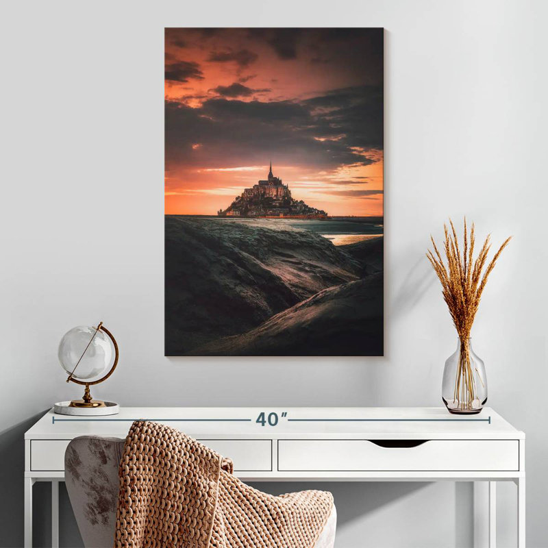 Adella enchanteur Mont Saint Michel, H 30 po x l 20 po