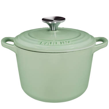 Lava Cast Iron Lava Enameled Cast Iron Dutch Oven 0.35 qt. Round with Trendy Lid LV Y TC 10 K2 YL