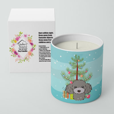 Pine/Christmas Tree Scented Jar Candle with Ceramic Holder