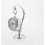 Horloge de table analogique moderne et contemporaine en argent / laiton poli