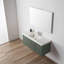 Meuble-lavabo mural 48 po avec lavabo simple en acrylique Lucella - devant cannelé, tiroirs à fermeture en douceur, conception flottante-87851053