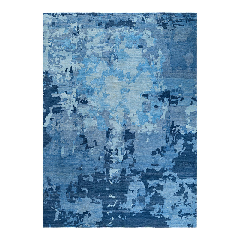 Overdyed One-of-a-Kind Rectangle 9'2" X 12'4" Hand Knotted Area Rug