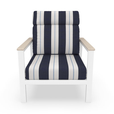 Townsend Metal Outdoor Lounge Club Chair With Sunbrella Cushion by Birch Lane