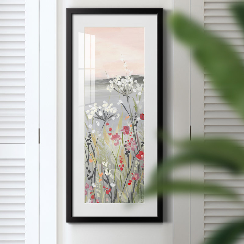 Peinture sur papier encadrée, Noir