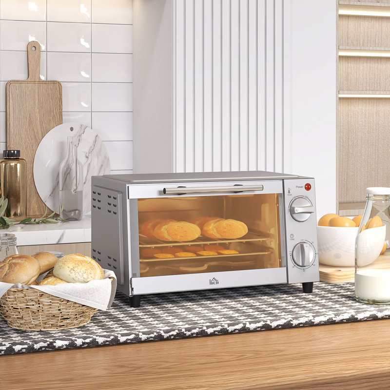HOMCOM Toaster Oven, Silver