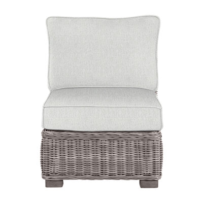 Rustic Woven Sectional Slipper Chair
