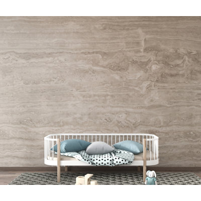 Papier peint beige travertin | Papier peint texture pierre neutre | Papier peint adhésif de luxe Luxury Décor moderne et minimaliste 445DRE