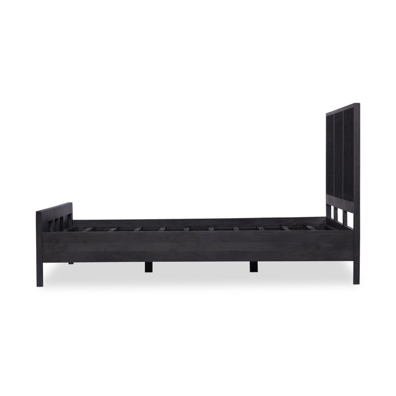 Sydney Bed, Queen, Black Wash W/ Black Cane