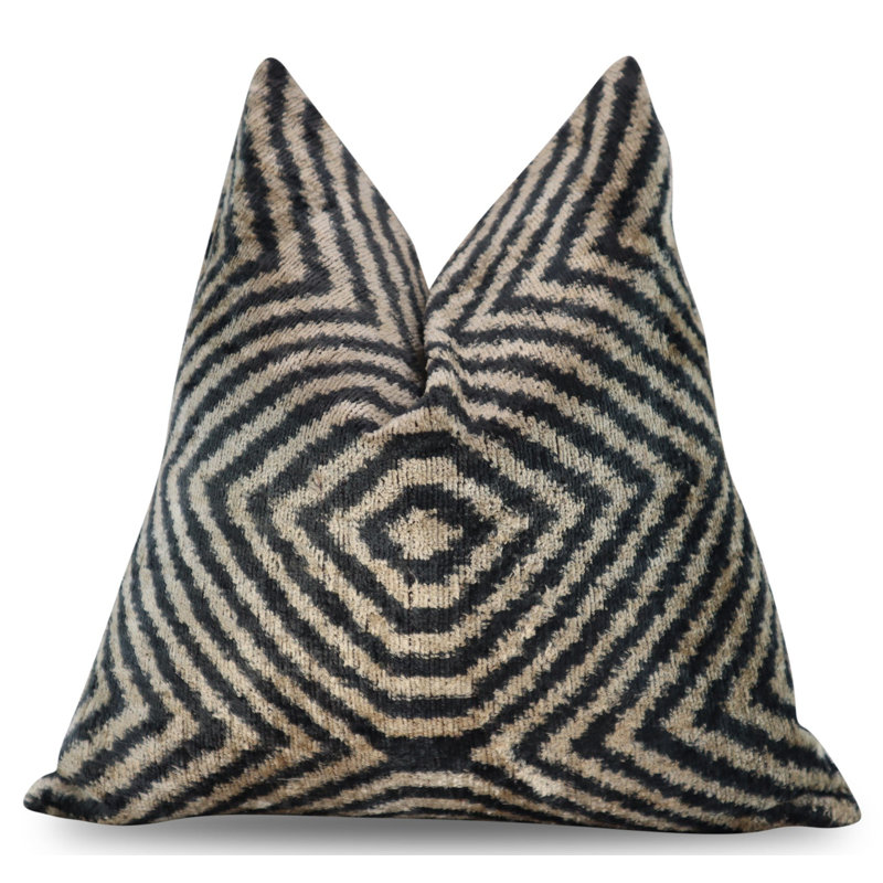  Housse de coussin et insert, 16 po x 16 po, Brun / beige, Carré