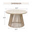 Table de salle à manger d'extérieur ronde avec verre trempé