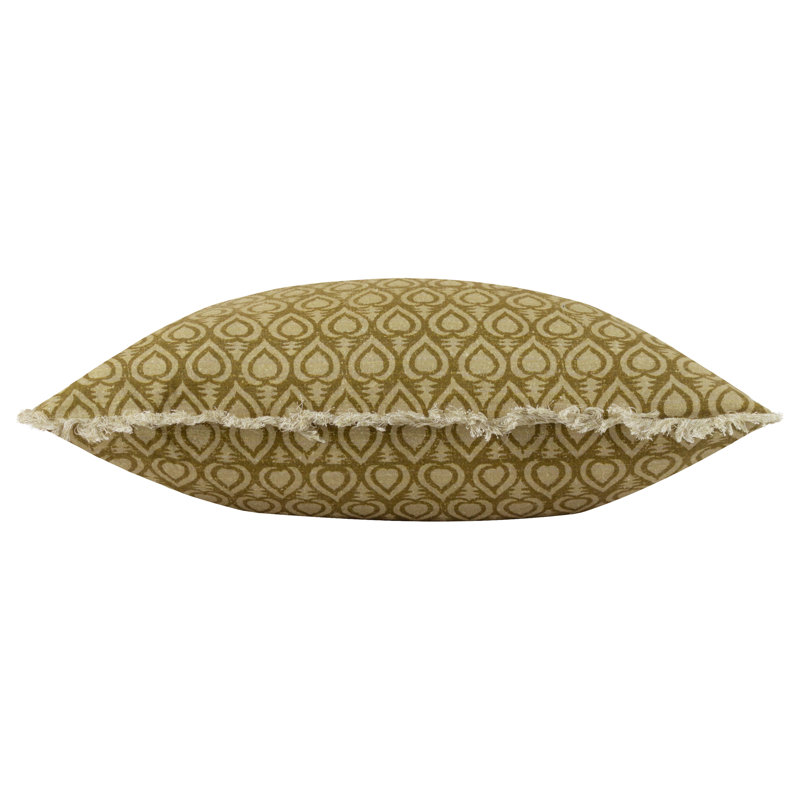 Georgi Geometric Square Cushion Cover, Olive