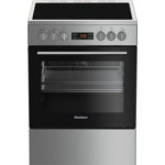 24" Electric, True Convection w/fan and Circular Element, Smooth Top 4 Zone, Stainless