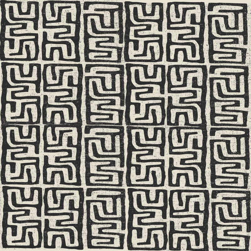 " Kuba Play III Neutral " by Cheryl Warrick, 30" H x 30" W  