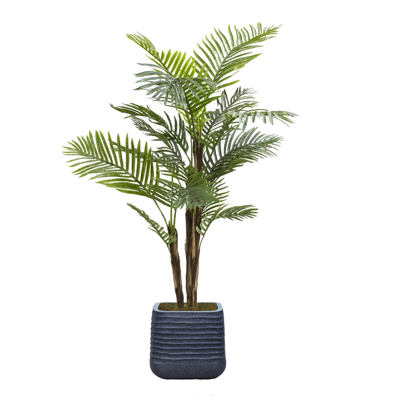 Palmier artificiel 77,57 "en pot, Noir