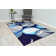 Tapis bleu à motif abstrait Mccampbell