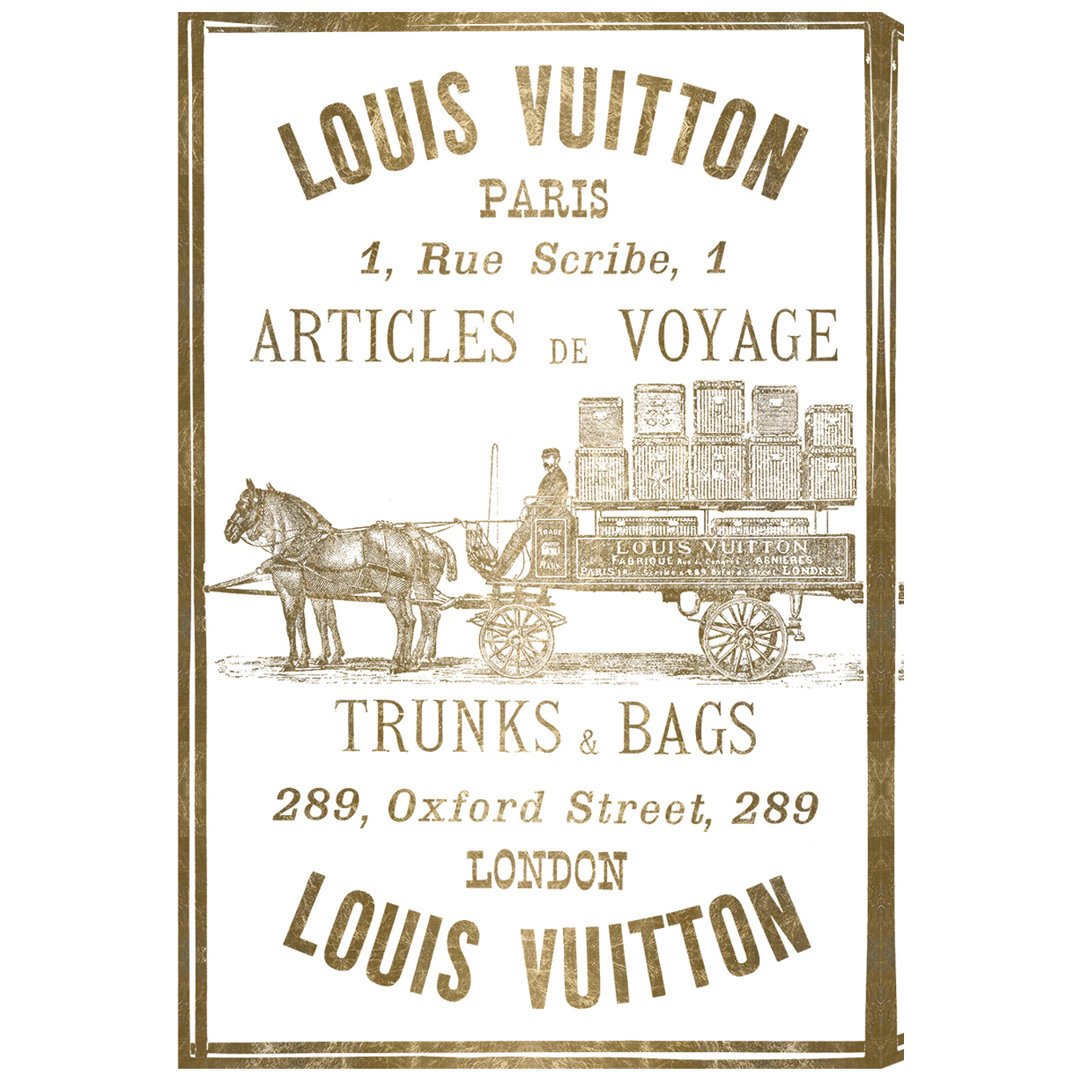 " Fashion And Glam Articles De Voyage Gold Leaf Road Signs " House of Hampton® 